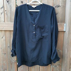 Pure  Alfred Sung black long sleeve women shirt - Size M
